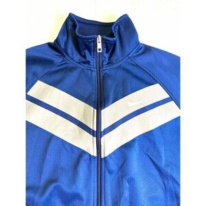 Nike The Athletic Dept Full-Zip Track Jacket Navy/Gray Colorblock Pockets L
